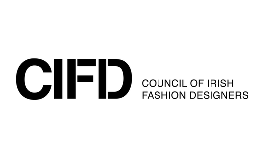 CIFD, the Council of Irish Fashion Designers's logo in black and white