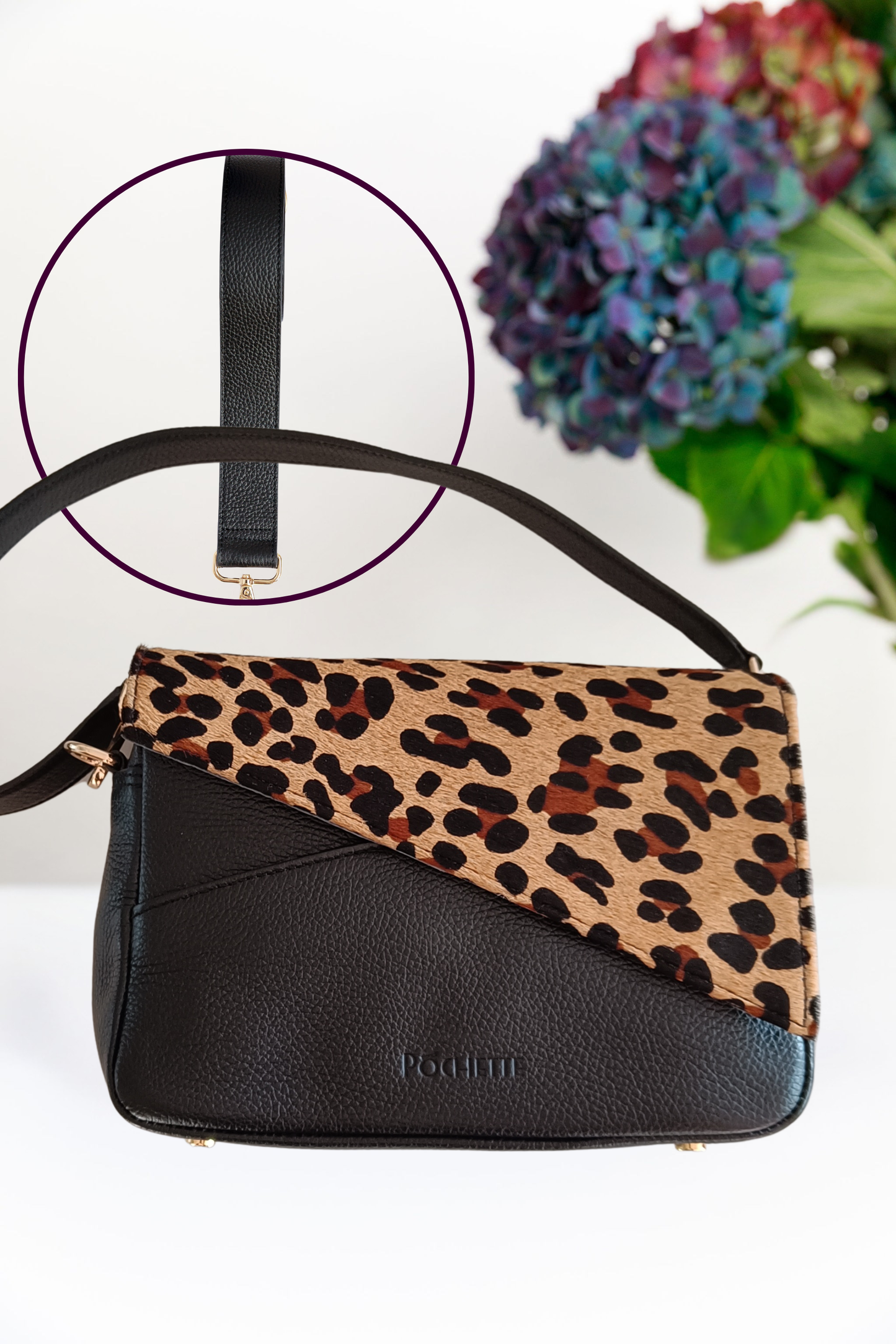 Statement Black Danu with Leopard Print