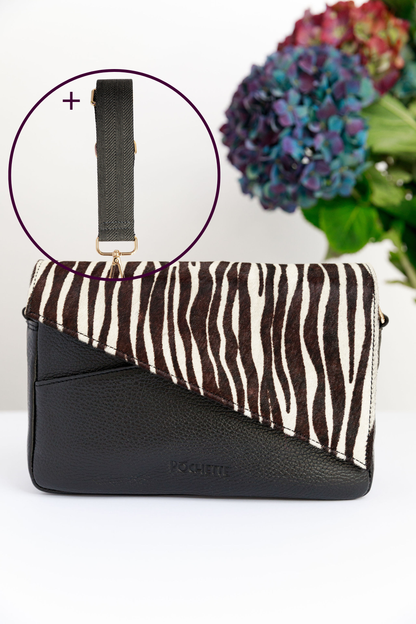 Casual Black Danu with Zebra Print