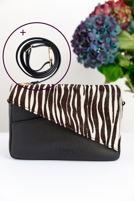Refined Black Danu with Zebra Print