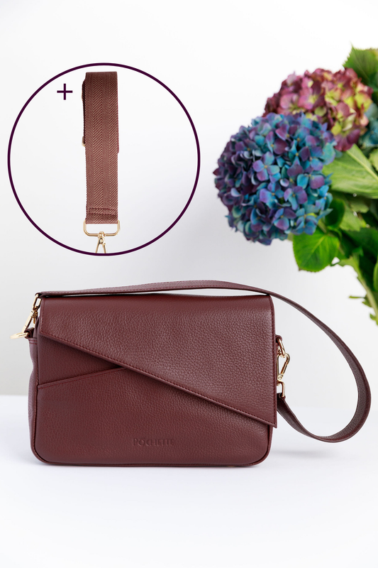 Burgundy Danu and Casual Crossbody Strap