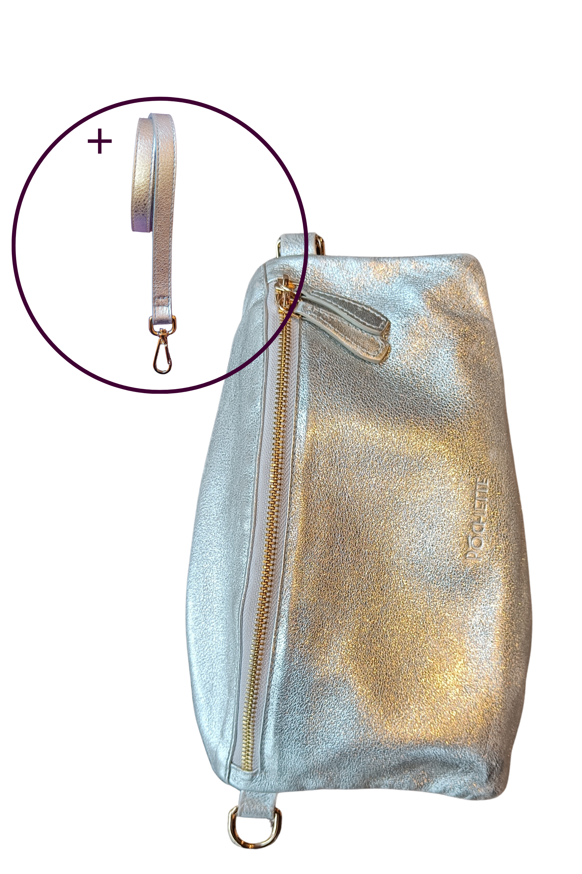 Póchette Refined Sparkle Handbag Póca in Silver