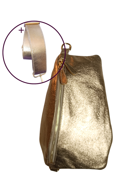 Póchette Statement Sparkle Póca Handbag in Gold