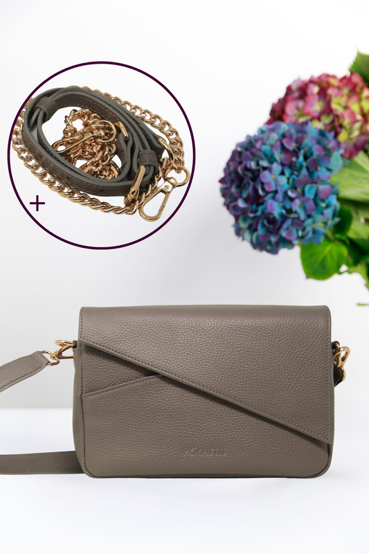 Pottery Clay Danu and Luxe Crossbody Strap